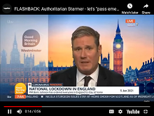 Keir Starmer speaking for strict anti-free-speech laws